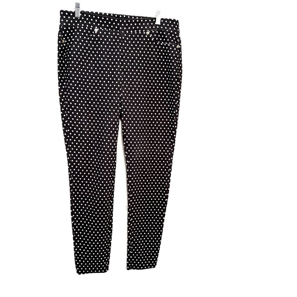 Michael Kors Pants - Michael Kors Black and White Polka Dot Skinny Pants